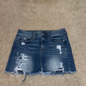 American Eagle Distressed Jean Skirt
